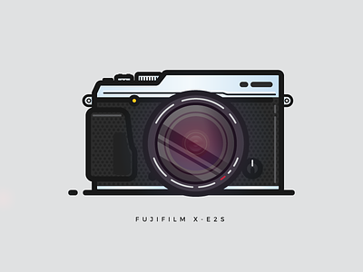 Fujifilm X-E2S camera design fujifilm icon illustration illustrator vector