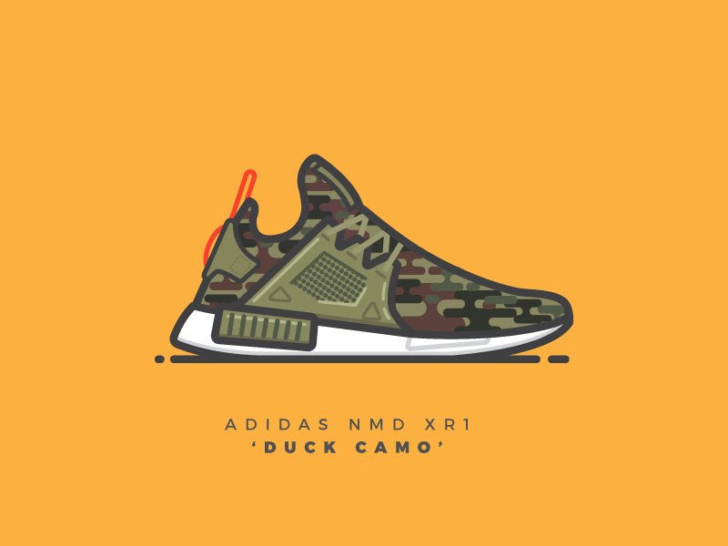 Adidas nmd 2024 duck camo vector