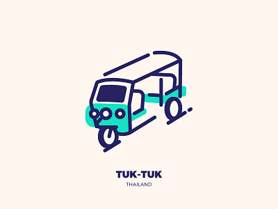 Tuk-Tuk illustration illustrator taxi thailand transport tuk tuk tuktuk vector