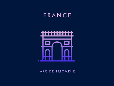Arc de Triomphe arc de triomphe architecture buildings cities france illustrator landmarks logo travel vector