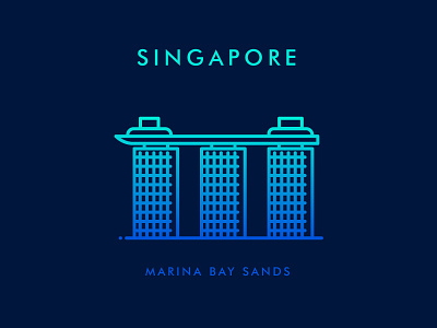 Marina Bay Sands (MBS) architecture buildings cities illustrator landmarks logo marina bay sands mbs singapore travel vector