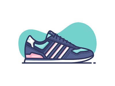 adidas 10K Casual Shoes adidas illustration illustrator line art logo shoes sneakers vector