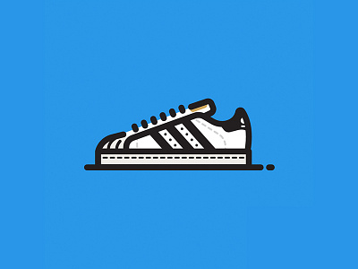 Superstar adidas illustration illustrator line art logo shoes sneakers superstar vector