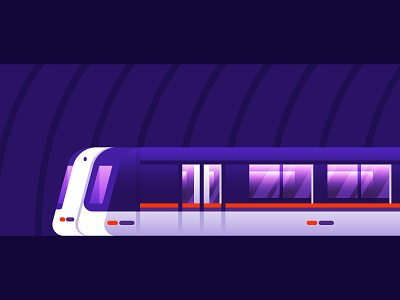 Mass Rapid Transit (MRT) II flat illustration illustrator mrt railway singapore subway train trains transport vector