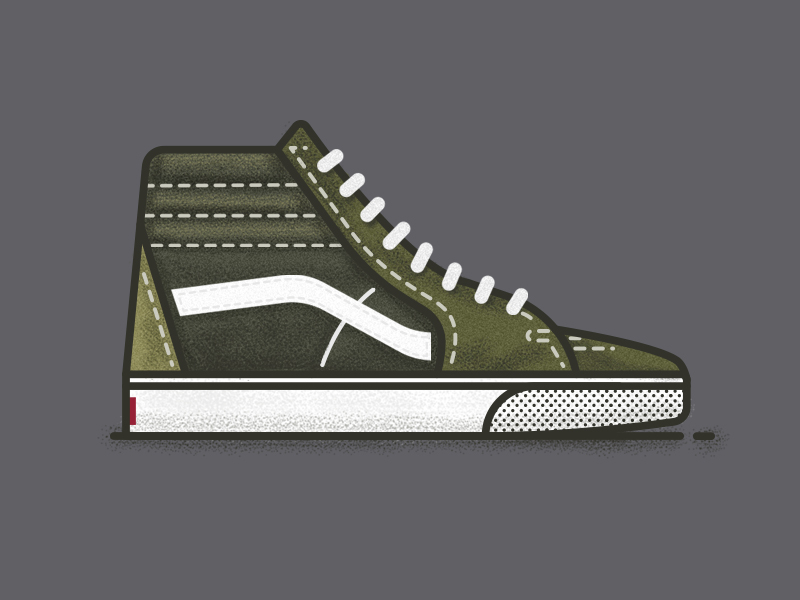Vans Sk8-Hi Skate Shoes - Winter Moss 