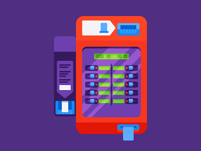 Bus Fare Validator bus illustration illustrator singapore ticket transport vector