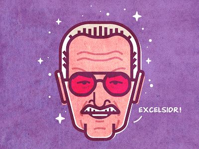 Stan Lee comics excelsior illustration ironman lee marvel portrait spiderman stan superhero thor vector