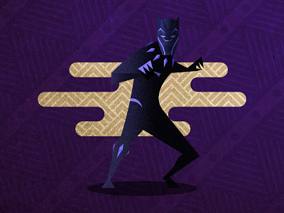 Black Panther africa black panther gradient illustration illustrator marvel panther purple superhero tchalla texture vector