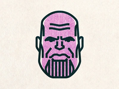 Thanos the Mad Titan avengers face illustration ironman minimal movie person portrait thanos thor vector