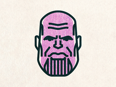 Thanos the Mad Titan avengers face illustration ironman minimal movie person portrait thanos thor vector