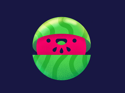 George character food fruits illustration procreate summer watermelon