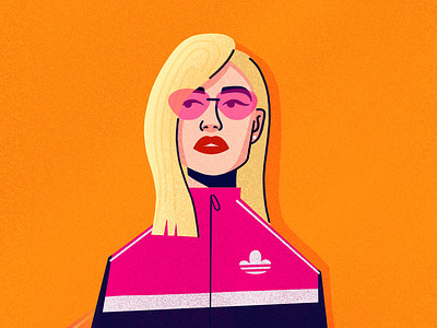 Gwen Stefani adidas face fashion girl gwen illustration illustrator ipad people portrait procreate stefani street woman