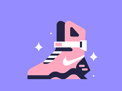Airmag airmag back to the future design icons illustration minimal nike shoes sneakers vector