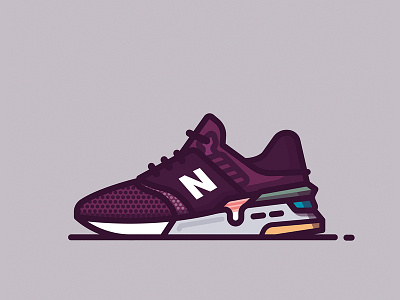 New Balance 997s fashion illustration illustrator minimal newbalance shoes sneakers vector