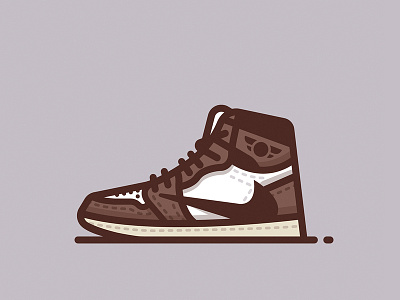 Travis Scott ‘Cactus Jack’ Jordan 1 fashion icon illustration illustrator logo minimal shoes sneakers travis scott vector