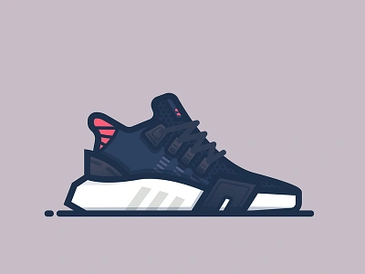 Adidas EQT Basketball adidas fashion illustration illustrator minimal shoes sneakers vector