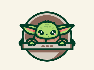 Baby Yoda baby yoda character design disney green illustration kawaii mandalorian starwars vector yoda