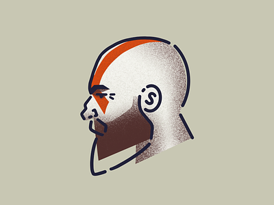 Kratos beard beards drawing gamer god of war illustration kratos minimal norse people procreate ps4 sketch