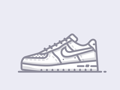 Nike Air Force 1 airforce1 fashion illustration minimal nike shoes sneaker sneakers vector