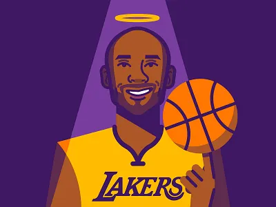 Kobe 🙏🏼 basketball bball kobe kobe bryant lakers legend minimal nba people vector