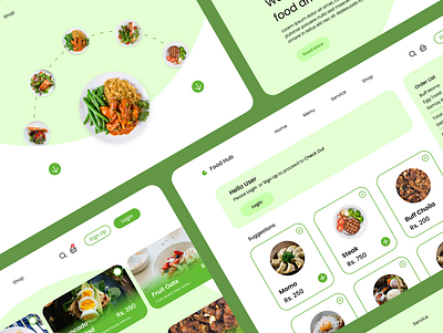 Food Hub restaurant ui ux webdesign website