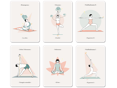 Card-asanas asana beer card design illustration serie yoga