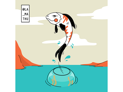 Dag dag design fish illustration pez vector water