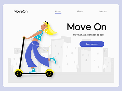MoveOn branding design illustration