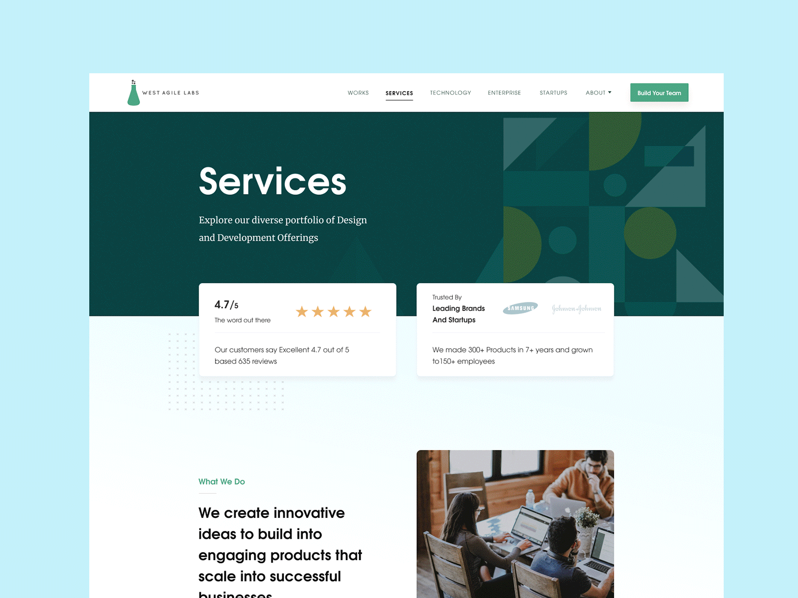 Services Landing Pages | westagilelabs.com