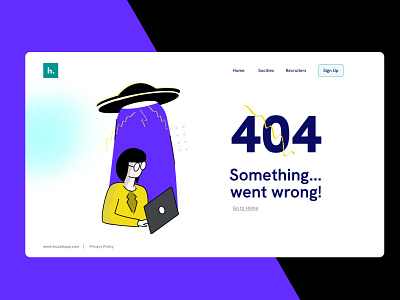 404 Page | Huzzleapp.com 404 page card design design figma huzzleapp illustration landing page uidesign webflow website