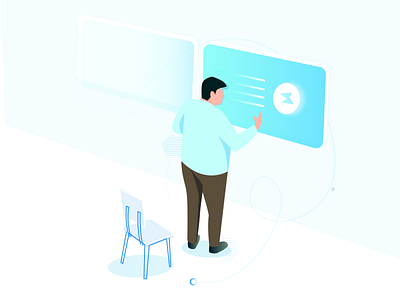 #2 Future People Illustration gradients illustration isometric people support illustrations tech