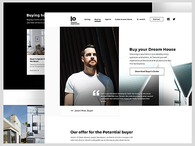 Real Estate Project Proposal black and white landing page real estate landing page website