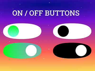 ON / OFF BUTTONS branding button dailyui darkmode design element graphic design illustration logo mode page productdesign ui ui ux ui ux uiux ux ux ui uxui vector