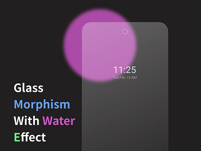 Glass Morphism with Water Effect figma graphic design ui ux