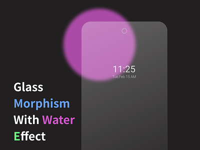 Glass Morphism with Water Effect