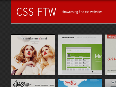 CSS FTW! css ftw gallery inspiration shameless plug showcase