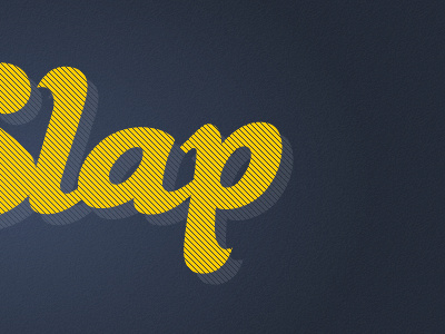 Lap letters texture typography yellow
