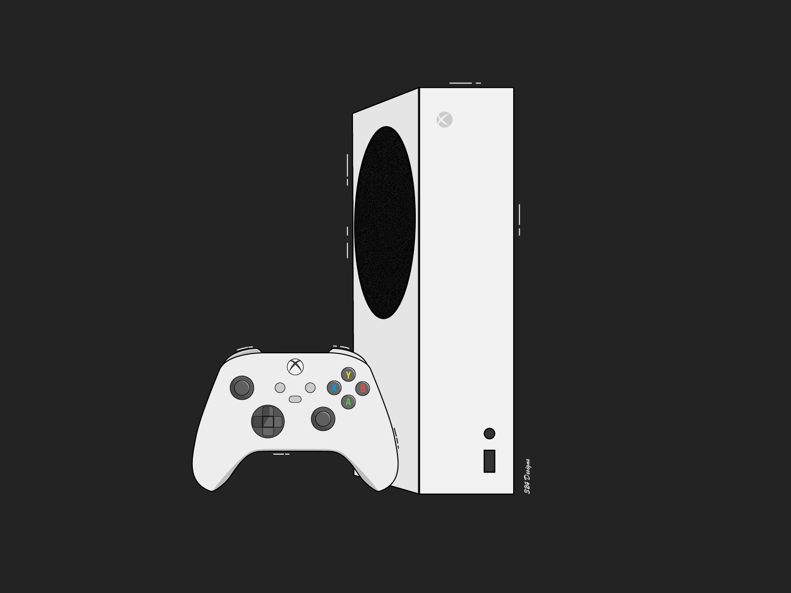 Xbox Series S with Controller Illustration by MartinMidgley on Dribbble