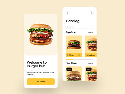 Burger App burger app figma food app food design ui ui design
