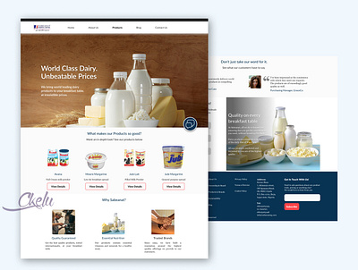 Dairy Company Website Redesign figma product design ui ui design ux design web design