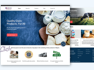 Dairy Company Website redesign figma product design ui design ux design web design