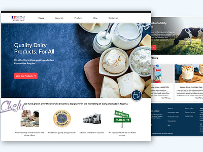 Dairy Company Website redesign