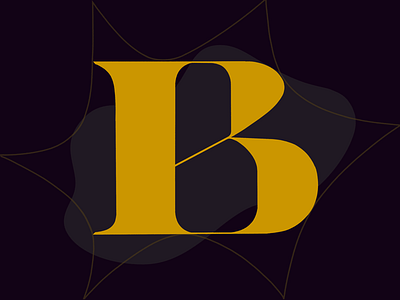B - 36daysoftype 36daysoftype 36daysoftype b abstract border contrast dark gold letter lettering serif shape