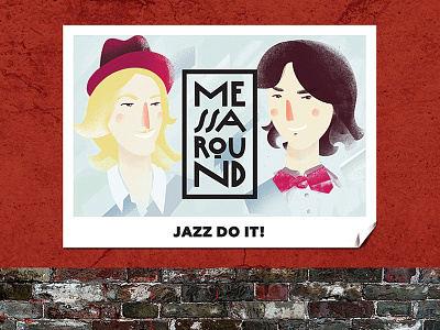 messaround logo & illustrations art deco branding identity illustration jazz band logo noise sticker wall