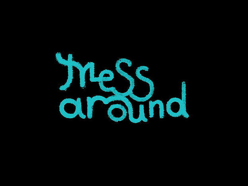 "messaround" logo draft artdeco band brush jazz lettering logo sketch texture