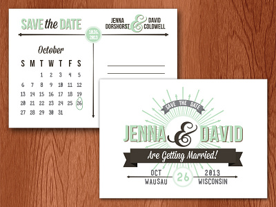 Save the Date invitation postcard save the date wedding