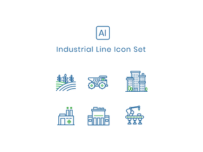 Industrial Line Icon Set