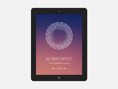 All Night Artists branding logo design