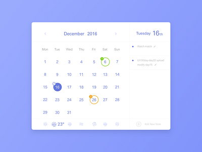 daily UI-calendar
