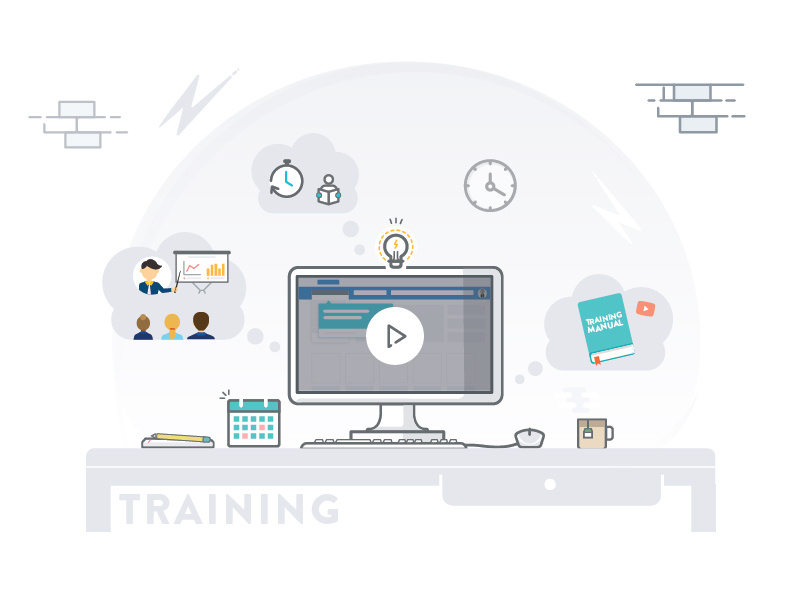 Training Header Illustration workspace desktop illustration training